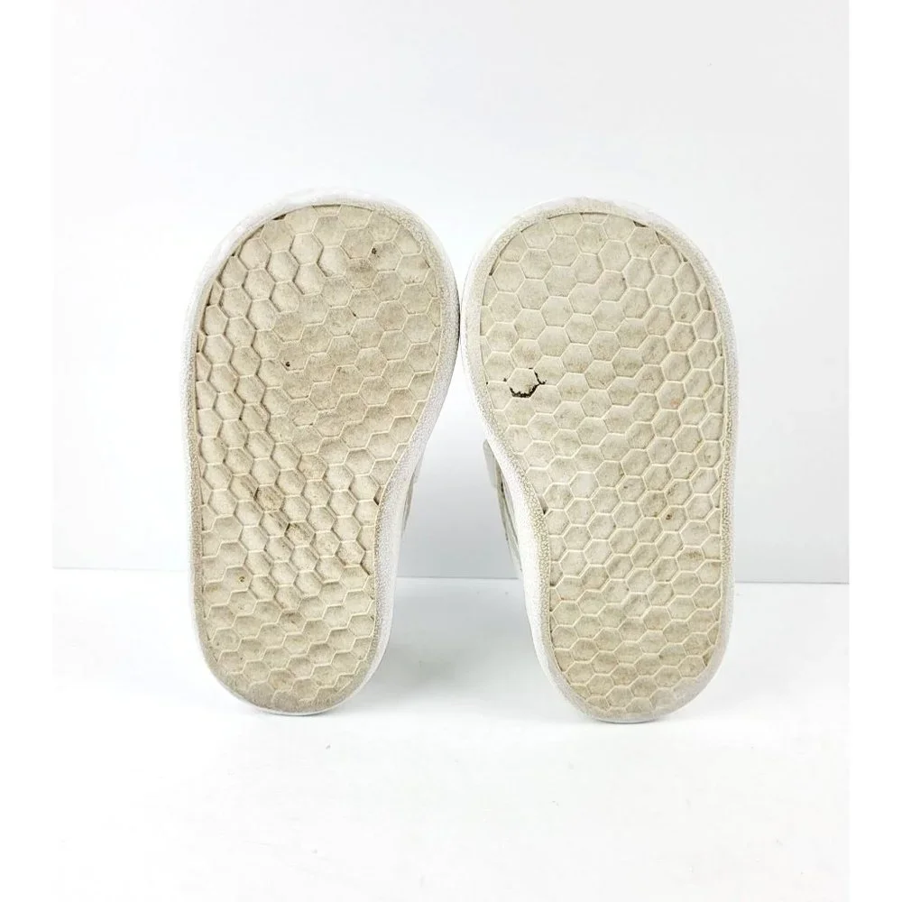 Adidas Grand Court White Tennis Shoes/Sneaker With‎ Iridescent Stripes Size 5K